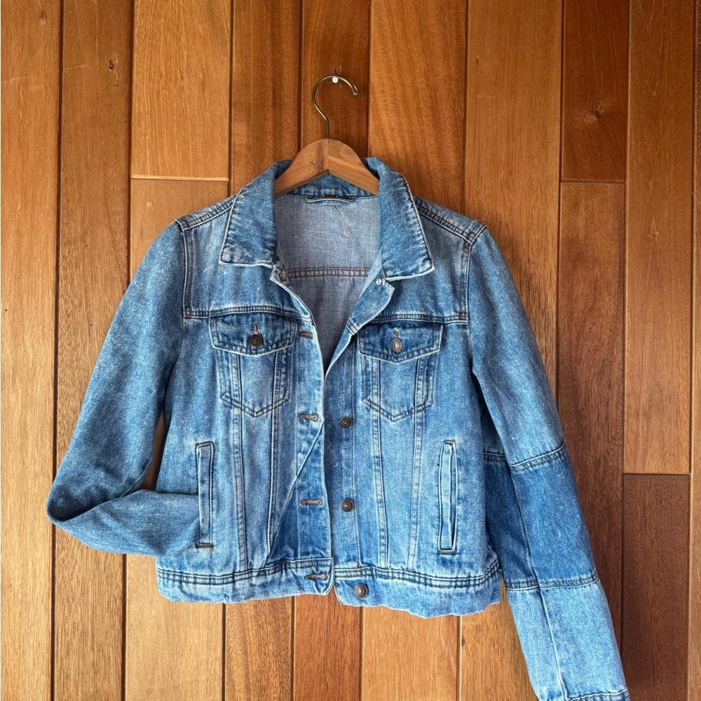 Free People Classic Blue Jean Jacket